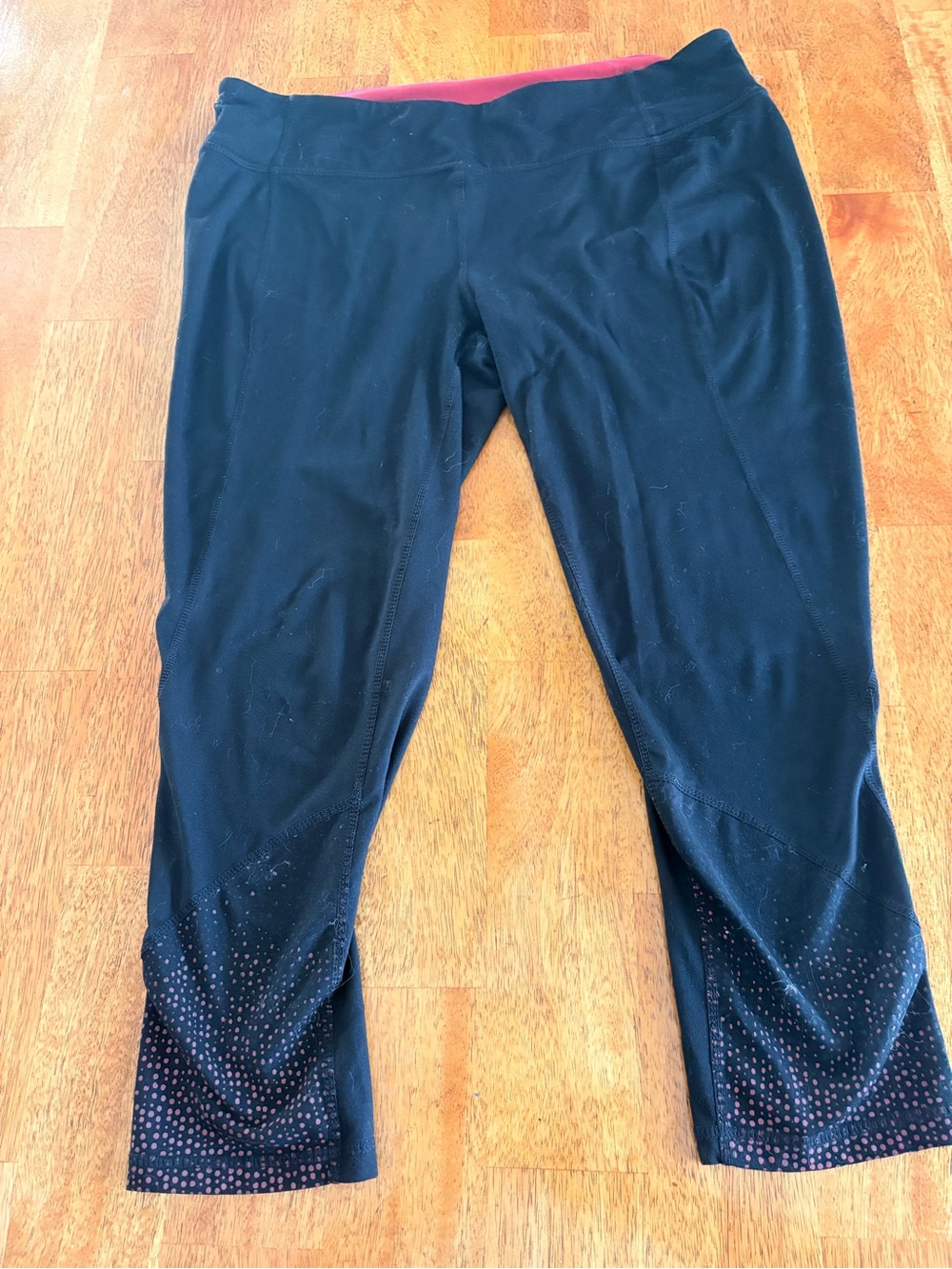 Blue & pink athletic leggings